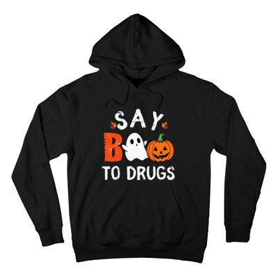 Say Boo To Drugs Funny Halloween Red Ribbon Week Awareness Hoodie