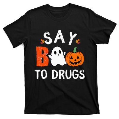 Say Boo To Drugs Funny Halloween Red Ribbon Week Awareness T-Shirt