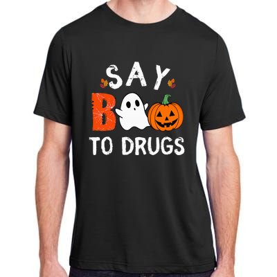 Say Boo To Drugs Funny Halloween Red Ribbon Week Awareness Adult ChromaSoft Performance T-Shirt