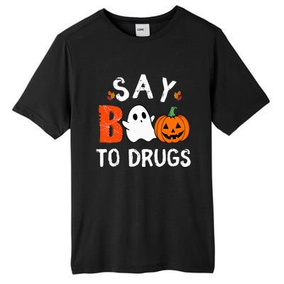 Say Boo To Drugs Funny Halloween Red Ribbon Week Awareness Tall Fusion ChromaSoft Performance T-Shirt