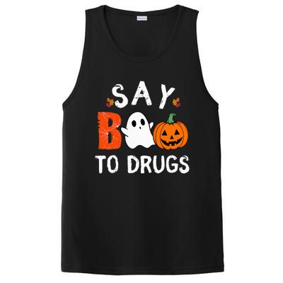 Say Boo To Drugs Funny Halloween Red Ribbon Week Awareness PosiCharge Competitor Tank