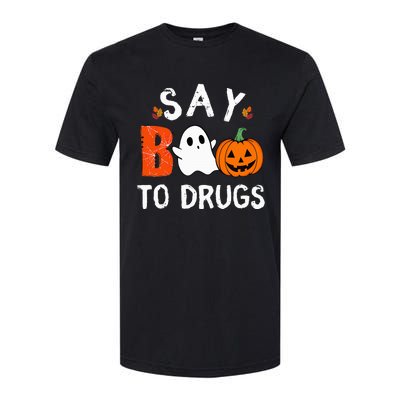 Say Boo To Drugs Funny Halloween Red Ribbon Week Awareness Softstyle CVC T-Shirt