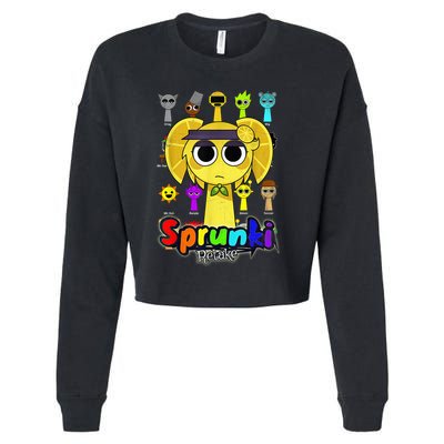 S.P.R.U.N.K.I Beats Team Retake Cartoon Cropped Pullover Crew