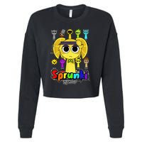 S.P.R.U.N.K.I Beats Team Retake Cartoon Cropped Pullover Crew