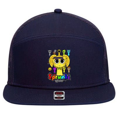 S.P.R.U.N.K.I Beats Team Retake Cartoon 7 Panel Mesh Trucker Snapback Hat