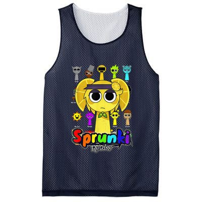 S.P.R.U.N.K.I Beats Team Retake Cartoon Mesh Reversible Basketball Jersey Tank