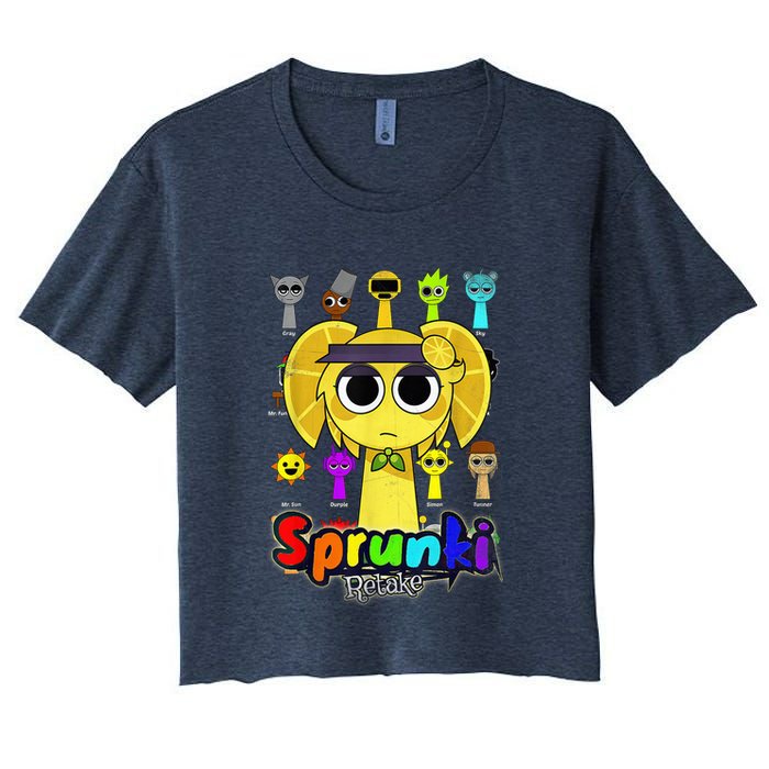 S.P.R.U.N.K.I Beats Team Retake Cartoon Crop Top