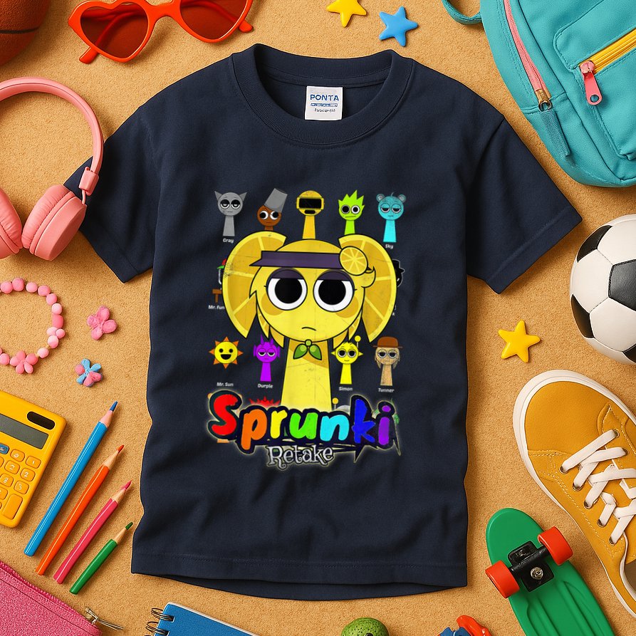 S.P.R.U.N.K.I Beats Team Retake Cartoon Kids T-Shirt