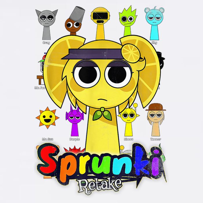 S.P.R.U.N.K.I Beats Team Retake Cartoon Garment-Dyed Sweatshirt