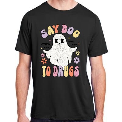 Say Boo To Drugs Funny Halloween Red Ribbon Week Awareness Adult ChromaSoft Performance T-Shirt