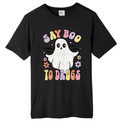 Say Boo To Drugs Funny Halloween Red Ribbon Week Awareness Tall Fusion ChromaSoft Performance T-Shirt