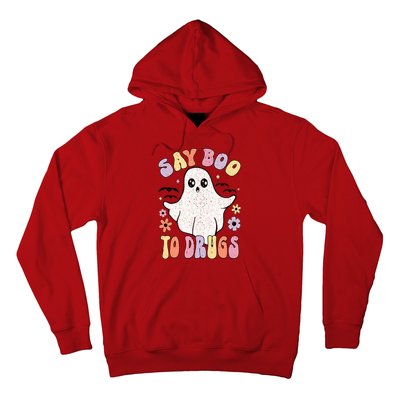 Say Boo To Drugs Funny Halloween Red Ribbon Week Awareness Hoodie