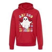 Say Boo To Drugs Funny Halloween Red Ribbon Week Awareness Premium Hoodie