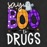 Say Boo To Drugs Funny Halloween Red Ribbon Week Awareness Beanie