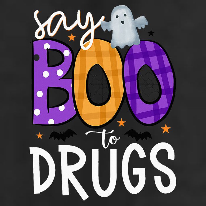 Say Boo To Drugs Funny Halloween Red Ribbon Week Awareness Beanie