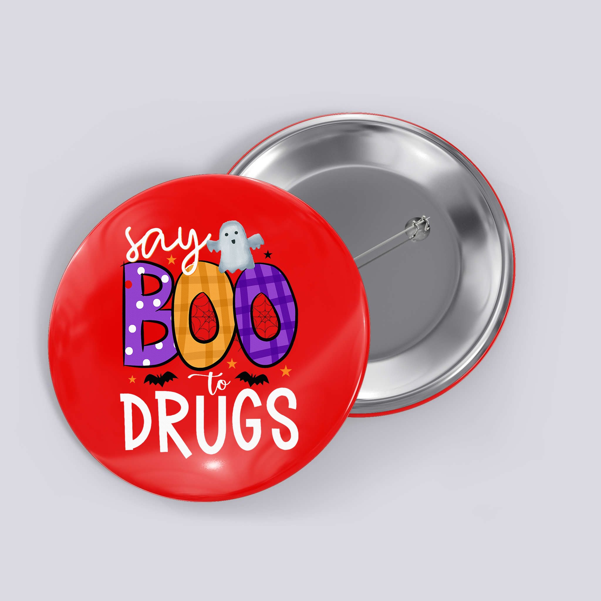 Say Boo To Drugs Funny Halloween Red Ribbon Week Awareness Button