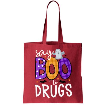 Say Boo To Drugs Funny Halloween Red Ribbon Week Awareness Bag