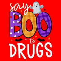 Say Boo To Drugs Funny Halloween Red Ribbon Week Awareness Zip Tote Bag