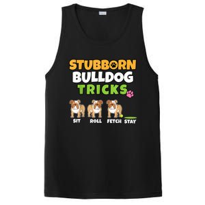 Stubborn Bulldog Tricks I Dog Lover I Funny English Bulldog PosiCharge Competitor Tank