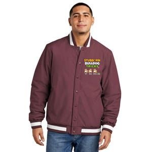 Stubborn Bulldog Tricks I Dog Lover I Funny English Bulldog Insulated Varsity Jacket