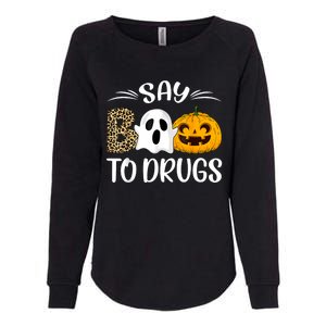 Say Boo To Drugs Red Ribbon Week Awareness Funny Halloween Womens California Wash Sweatshirt