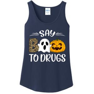 Say Boo To Drugs Red Ribbon Week Awareness Funny Halloween Ladies Essential Tank