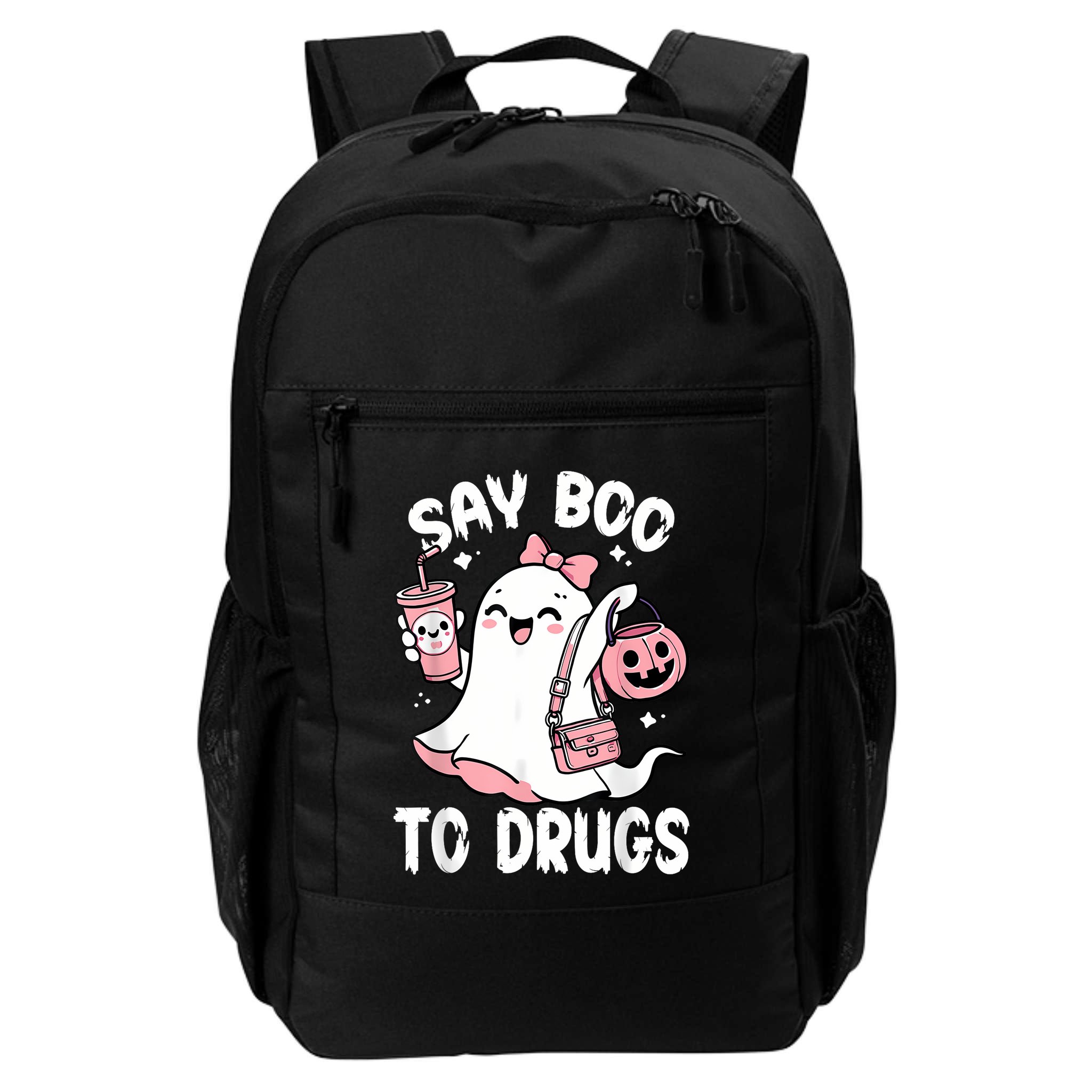 Say Boo To Drugs Funny Halloween Red Ribbon Week Awareness Backpack