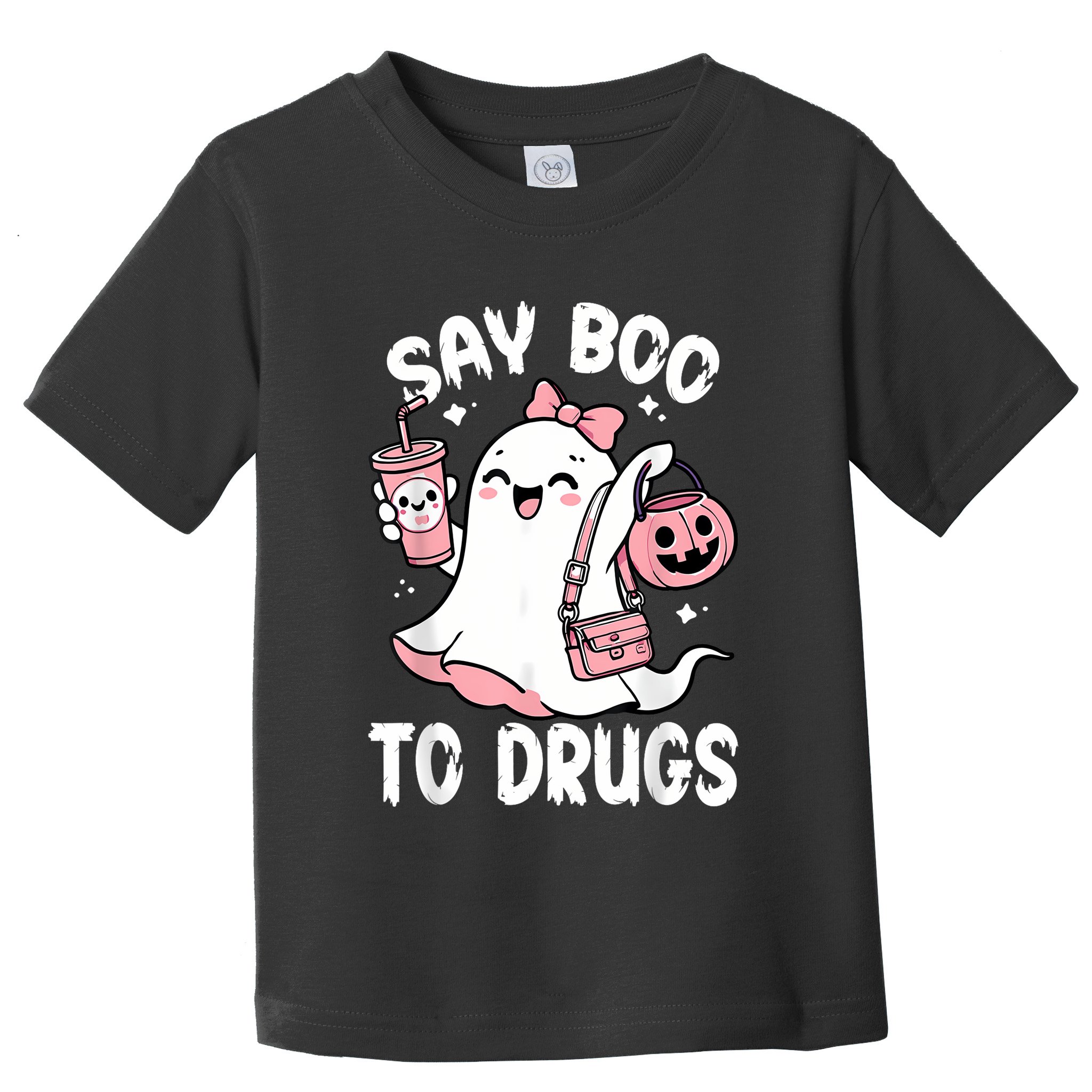Say Boo To Drugs Funny Halloween Red Ribbon Week Awareness Toddler T-Shirt
