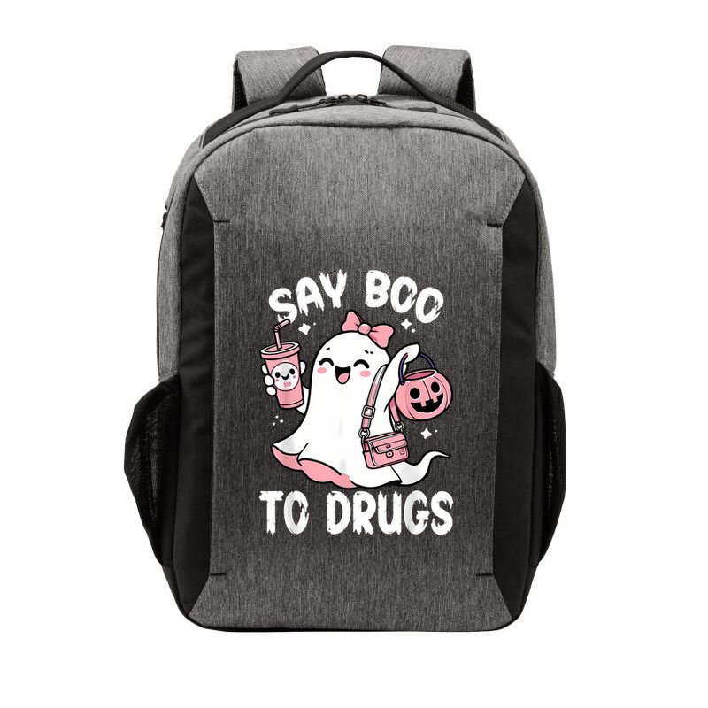 Say Boo To Drugs Funny Halloween Red Ribbon Week Awareness Vector Backpack