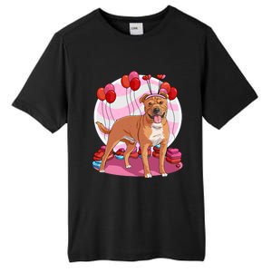 Staffordshire Bull Terrier Heart Valentine Day Decor Gift Tall Fusion ChromaSoft Performance T-Shirt