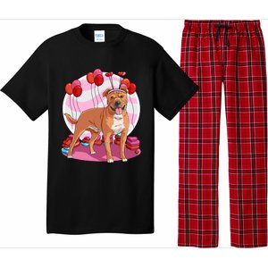 Staffordshire Bull Terrier Heart Valentine Day Decor Gift Pajama Set