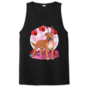 Staffordshire Bull Terrier Heart Valentine Day Decor Gift PosiCharge Competitor Tank