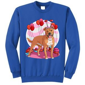 Staffordshire Bull Terrier Heart Valentine Day Decor Gift Sweatshirt