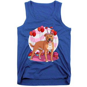 Staffordshire Bull Terrier Heart Valentine Day Decor Gift Tank Top