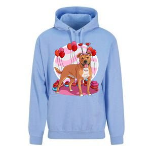 Staffordshire Bull Terrier Heart Valentine Day Decor Gift Unisex Surf Hoodie