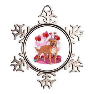 Staffordshire Bull Terrier Heart Valentine Day Decor Gift Metallic Star Ornament