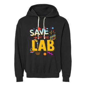 Saved By The Lab Retro Medical Laboratory Tech Garment-Dyed Fleece Hoodie