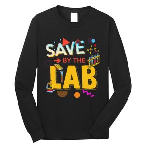 Saved By The Lab Retro Medical Laboratory Tech Long Sleeve Shirt