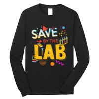 Saved By The Lab Retro Medical Laboratory Tech Long Sleeve Shirt