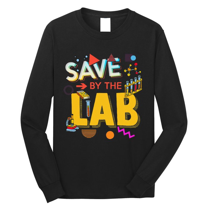 Saved By The Lab Retro Medical Laboratory Tech Long Sleeve Shirt