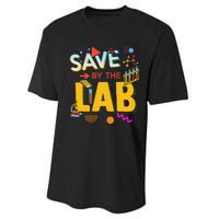 Saved By The Lab Retro Medical Laboratory Tech Performance Sprint T-Shirt