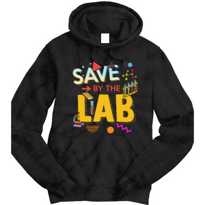 Saved By The Lab Retro Medical Laboratory Tech Tie Dye Hoodie