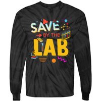 Saved By The Lab Retro Medical Laboratory Tech Tie-Dye Long Sleeve Shirt