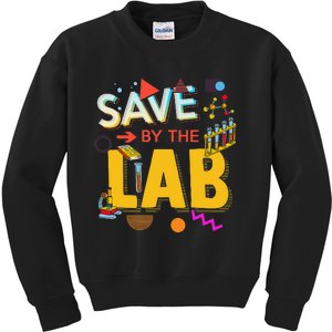 Saved By The Lab Retro Medical Laboratory Tech Kids Sweatshirt