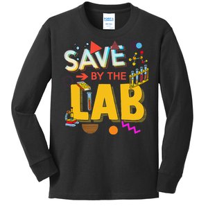 Saved By The Lab Retro Medical Laboratory Tech Kids Long Sleeve Shirt