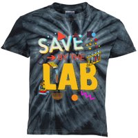 Saved By The Lab Retro Medical Laboratory Tech Kids Tie-Dye T-Shirt