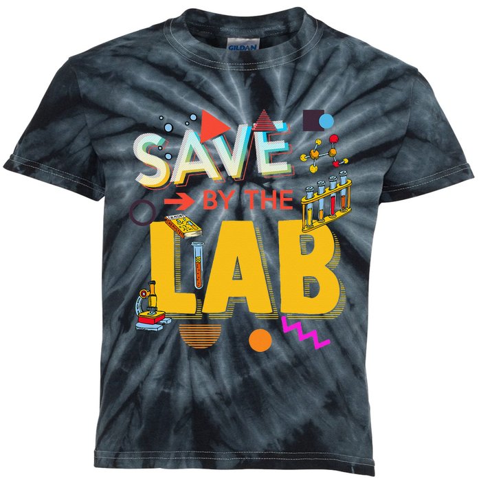 Saved By The Lab Retro Medical Laboratory Tech Kids Tie-Dye T-Shirt