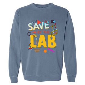 Saved By The Lab Retro Medical Laboratory Tech Garment-Dyed Sweatshirt