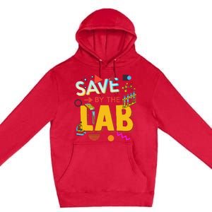 Saved By The Lab Retro Medical Laboratory Tech Premium Pullover Hoodie