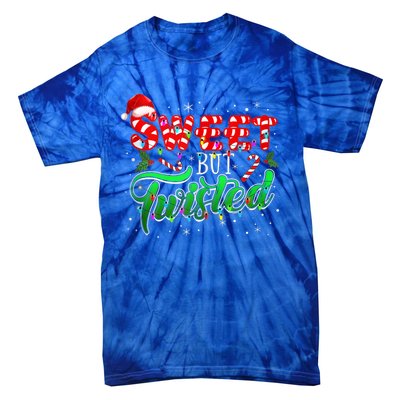 Sweet But Twisted Funny Candy Cane Christmas Gift Tie-Dye T-Shirt